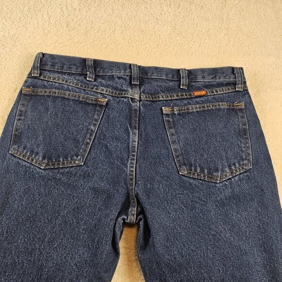 Rustler Jeans Men's 36x29 Blue Dark Wash Regular Fit Straight Leg Heavyweight - Picture 11 of 13